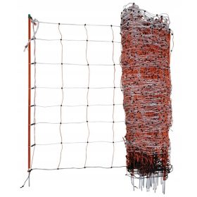   RETE TOPLINE RETE PER PECORE 50M ALTEZZA 108CM CORDOLO ARANCIONE E BIANCO
