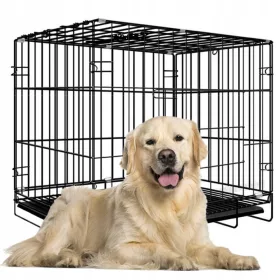    PENNA PER CANE, GATTO, CONIGLIO, GABBIA IN METALLO PIEGHEVOLE