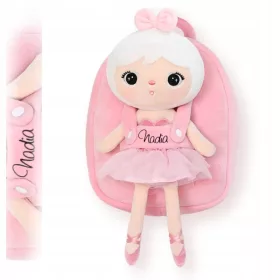    Zaino Metoo con peluche ballerina removibile con nome per la bambina