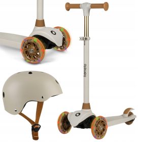    Monopattino a tre ruote Lionelo Jessy + Casco per bambini per monopattino taglia S 50-56 cm a partire da 3 anni Casco Lionelo