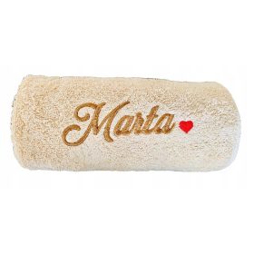    ASCIUGAMANO REGALO NATALE NATALE SAN VALENTINO RICAMO NOME CUORE