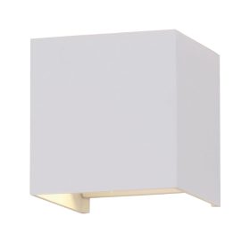    Lampada da parete da giardino Ousfot bianca con sorgente LED integrata da 12 W