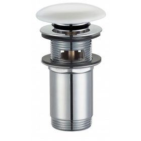  Tappo clic-clack tondo Omnires con troppopieno, bianco