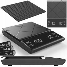    Bilancia da cucina ARSA GO ACCURATE JUBILER BREWING CRONOMETRO FUNZIONAMENTO A BATTERIA nero 3 kg