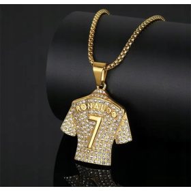    Collana a catena Cristiano Ronaldo T-shirt CR7 regalo streetwear y2k