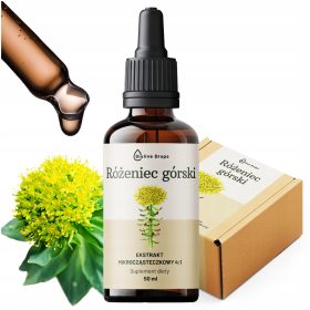   Ekstrakt z Rodioli Rosea - Adattogeno Naturale in Gocce per il Benessere Mentale e Fisico, 50ml