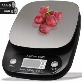    Bilancia da cucina ARSA GO 0.1g BATTERIA TARA REGALO GRAMMI ONCE CARATI GRAMMI nera 5 kg