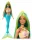  BAMBOLA BARBIE SIRENA, coda turchese, capelli turchesi e gialli HRR03