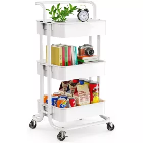    TAVOLINO DA CUCINA MOBILE CON RUOTE BAR CARRELLO DA BAGNO SOLID