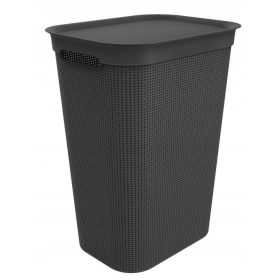  Cesto portabiancheria Rotho 50 l, nero