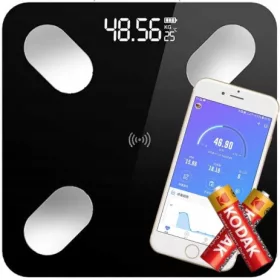    retoo NUOVA bilancia pesapersone + batteria Kodak AAA zinco-carbone (R3) 2 pz.