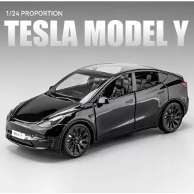 Tesla Model Y 1:24 Apertura porta LED Luce in metallo