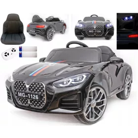    AUTO CONVERTIBILE M4 A BATTERIA, IN PELLE, DONDOLO, TELECOMANDO LED, AMMORTIZZATORI