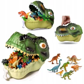    DINOSAURI GRANDE SET FIGURINE DINOSAURO T-REX Dino Park VALIGIA