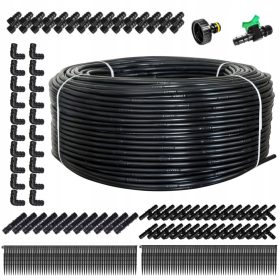    LINEA GOCCIOLANTE Tubo Da Giardino Irrigazione A Goccia TUBO 25m+24EL.