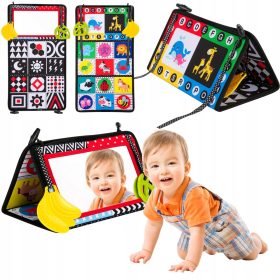    GIOCATTOLO EDUCATIVO SENSORIALE PIEGHEVOLE CON SPECCHIO PER BAMBINI E NEONATI