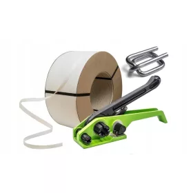 SET DI IMBALLAGGIO DA 16 mm per reggiare i pacchi sui pallet