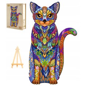    PUZZLE IN LEGNO PER ADULTI GRANDE 239 PEZZI GATTO IN SCATOLA DI LEGNO