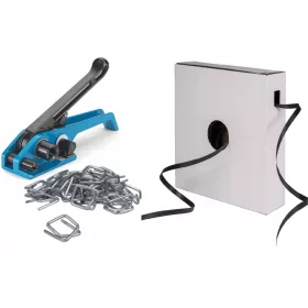   SET NASTRO IN PP DA 12mm, CHIUSURA, TENDITORE, ANELLO DI FASCIA