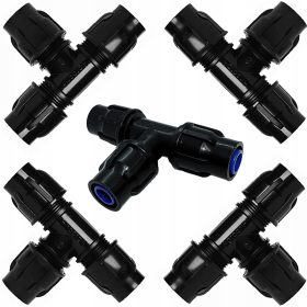    QUICK LOCK SET 5 pz: Tee di serraggio avvitato QJ per Line ø20