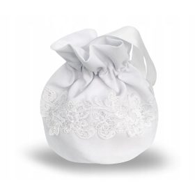  Borsa da comunione da bambina bianca con paillettes