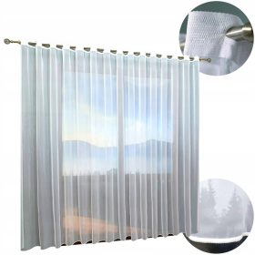    TENDA PRONTA IN VOILE SU NASTRO JACQUARD CON PIOMBO PIOMBO PIOMBO 300x240