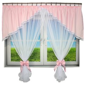  Tenda per finestra Karmen rosa cipria 300/150