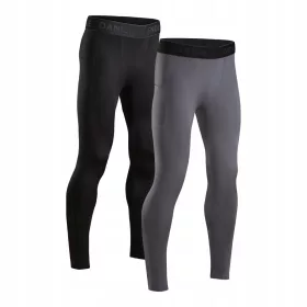    DANISH ENDURANCE Collant a compressione da uomo, leggings termoattivi confezione da 2, XL