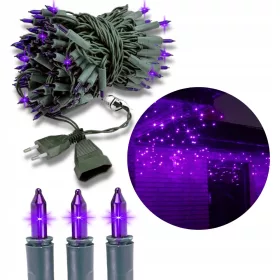    LUCI PER ALBERO DI NATALE, GHIACCIOLI VIOLA, 140 LAMPADINE LUNA ART