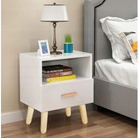  Comodino ModernHome WYJ-258 30x40x38 cm bianco