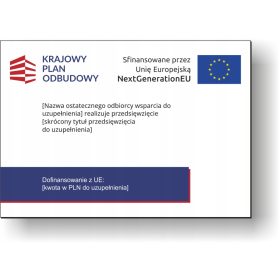   Piastra KPO del Piano di Ricostruzione Nazionale, A3, PVC 3mm - UV, Alta Qualità