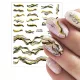  ADESIVI PER UNGHIE ORO STRISCE ORO NERO CREPE MARMO