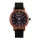  Orologio BEWELL ZSW170AL in legno dalwood rosso con cinturino in pelle