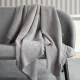 Plaid in Cotone Jacquard di Alta Qualità ZWOLTEX, 150x200 cm, Grigio Abete
