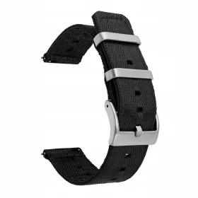    Cinturino per orologio tipo cintura di sicurezza 24 mm, nero