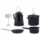  Esschert Design Utensili da campeggio, 4 pezzi, nero, FF215