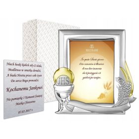 PORTAFOTO COMUNIONE IN ARGENTO + incisione