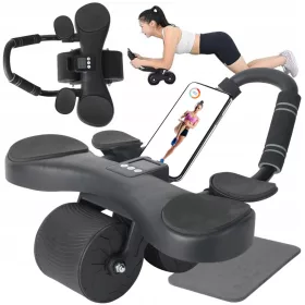    RULLO LCD FIT PRO MAX PER ALLENAMENTO MUSCOLARE ADDOMINALE + supporto per smartphone