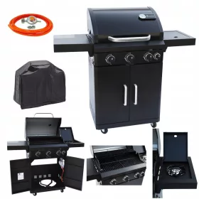    GERMANIA LANDMANN 3.1 GRIGLIA A GAS + COPERTURA IN GHISA GRIGLIA CILINDRO MOBILE