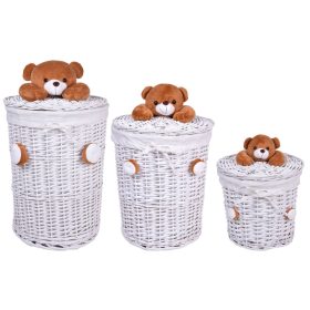  Cestino portagiochi Gockowiak 58 x 42 cm bianco