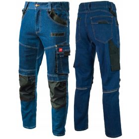   PANTALONI DA LAVORO JEANS STRETCH, flessibili, RESISTENTI, tante tasche