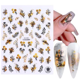  ADESIVI PER UNGHIE ORO PER MANICURE IBRIDA