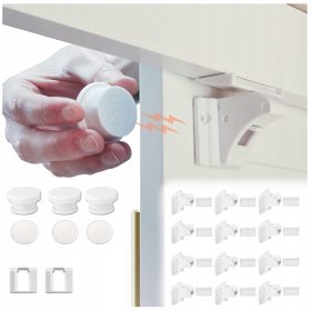    12× SERRATURA MAGNETICA TIKOLA PER ARMADI E CASSETTI MOBILI + 3× Chiave per serrature magnetiche per armadi e cassetti