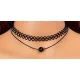  CHOKER modello collo a catena nera Collana di gioielli in pizzo vintage