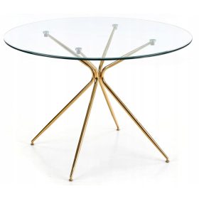  Tavolo rotondo Halmar 110 x 110 x 74 cm oro