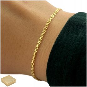    BELLISSIMO BRACCIALE BISMARK IN ORO 18 cm/2 mm ARGENTO PR. 925 REGALO PER TUA FIGLIA
