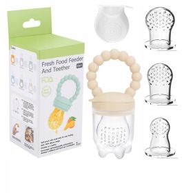    Massaggiagengive per la pappa, per la dentizione, sensoriale in silicone MilaBaby, tonalità del marrone e del beige