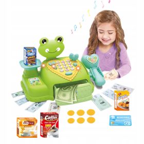    NEGOZIO CASSA CON BILANCIA RANA ACCESSORI TERMINALE CASSETTO APERTO SOLDI