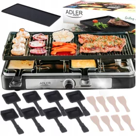    Barbecue, raclette, griglia elettrica tradizionale Adler AD6616 nero 1400 W