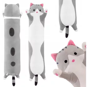  CUSCINO MASCOTTE PELUCHE GATTO LUNGO 80 cm